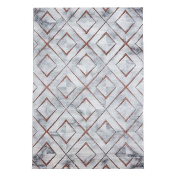 Naxos Rhamnous W alfombra pelo corto corredor 80x250cm bronce