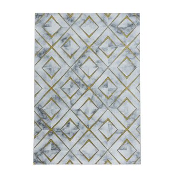 Naxos Rhamnous W alfombra pelo corto corredor 80x250cm oro