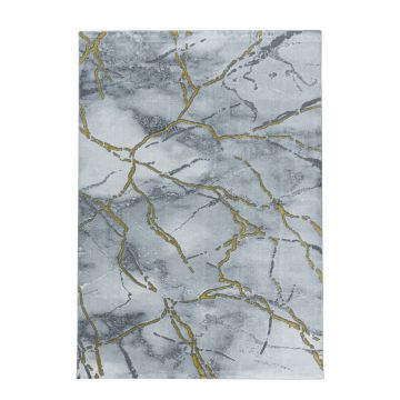 Naxos Mármol alfombra pelo corto corredor 80x250cm oro