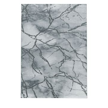 Naxos Mármol alfombra pelo corto corredor 80x250cm plata
