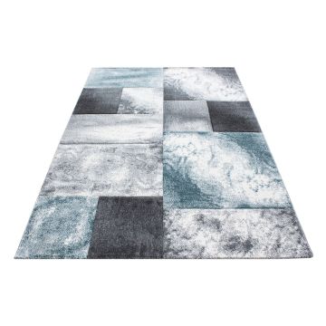 Hawaii Tetris alfombra pelo corto rectangular 120x170cm azul