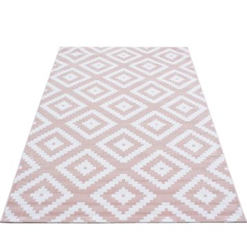 Plus Rhombus alfombra pelo corto rectangular 200x290cm rosa