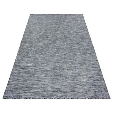 Mambo alfombra tejida plana rectangular 140x200cm antracita