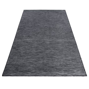 Mambo alfombra tejida plana rectangular 80x150cm negro