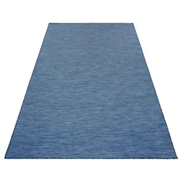 Mambo alfombra tejida plana rectangular 200x290cm azul