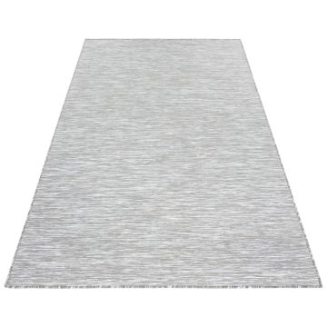 Mambo alfombra tejida plana rectangular 80x150cm topo