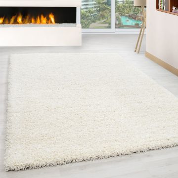 Life Shaggy alfombra pelo largo corredor 100x200cm crema