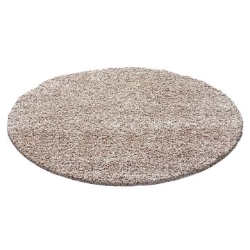 Life Shaggy alfombra pelo largo redondo Ø 80cm beige