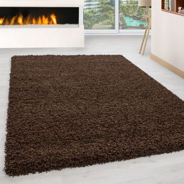 Life Shaggy alfombra pelo largo rectangular 300x400cm marrón