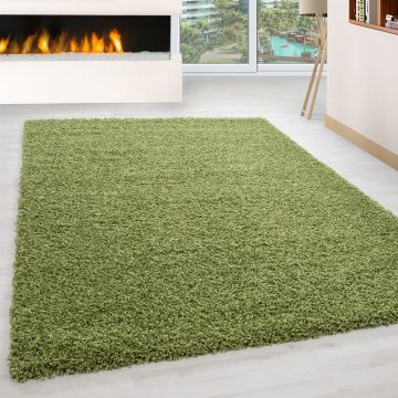 Life Shaggy alfombra pelo largo rectangular 300x400cm verde