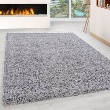 Life Shaggy alfombra pelo largo corredor 100x200cm gris claro