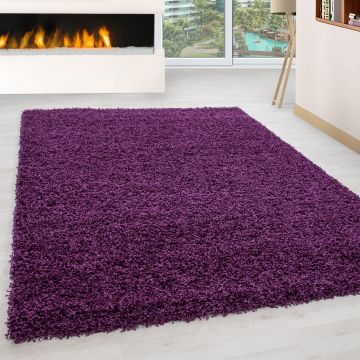 Life Shaggy alfombra pelo largo corredor 100x200cm morado