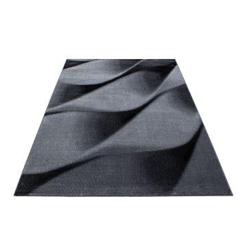 Parma Suave alfombra pelo corto rectangular 200x290cm negro