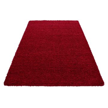 Life Shaggy alfombra pelo largo corredor 100x200cm rojo