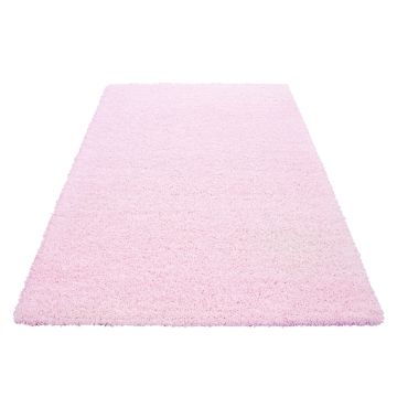 Life Shaggy alfombra pelo largo corredor 100x200cm rosa