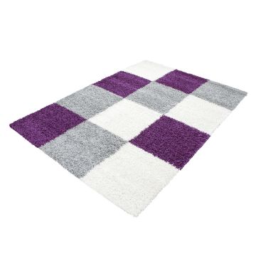 Life Shaggy Bloque alfombra pelo largo rectangular 200x290cm morado