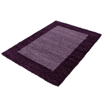 Life Shaggy Sombra alfombra pelo largo corredor 100x200cm morado