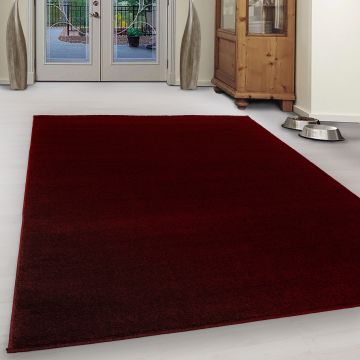 Ata alfombra pelo corto rectangular 140x200cm rojo