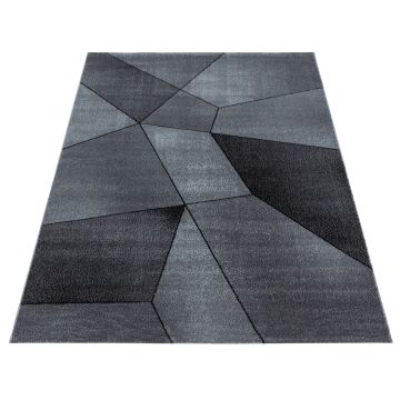 Beta 3D alfombra pelo corto rectangular 200x290cm gris