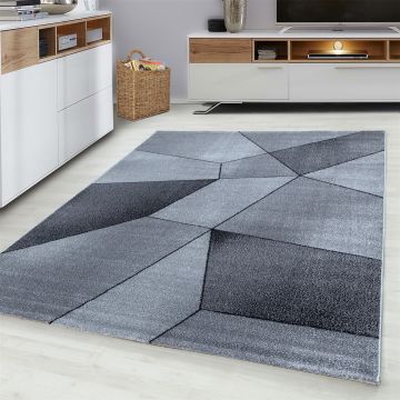 Beta 3D alfombra pelo corto rectangular 200x290cm gris