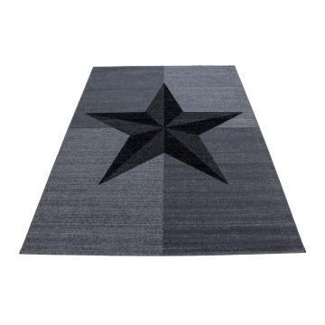 Plus Estrella alfombra pelo corto rectangular 200x290cm gris