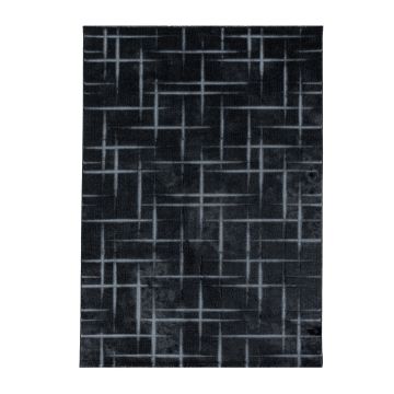 Costa Fisk alfombra pelo corto rectangular 240x340cm negro