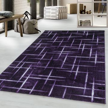 Costa Fisk alfombra pelo corto corredor 80x250cm morado