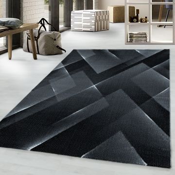 Costa Carp alfombra pelo corto rectangular 140x200cm negro