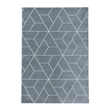 Efor Korz alfombra pelo corto rectangular 240x340cm gris