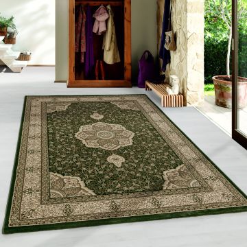 Kashmir Indi alfombra pelo corto rectangular 300x400cm verde