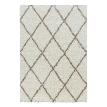 Alvor Shaggy alfombra pelo largo rectangular 240x340cm crema