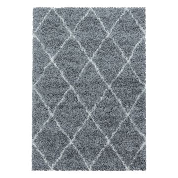 Alvor Shaggy alfombra pelo largo rectangular 240x340cm gris