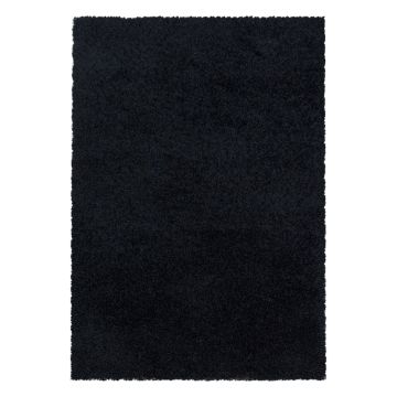 Sydney Shaggy alfombra peluda pelo largo corredor 100x200cm negro