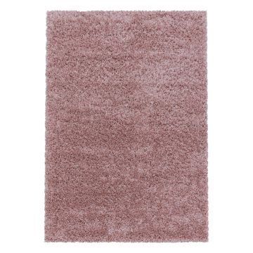 Sydney Shaggy alfombra peluda pelo largo corredor 100x200cm rosa