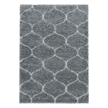 Salsa Shaggy alfombra peluda pelo largo rectangular 280x370cm gris