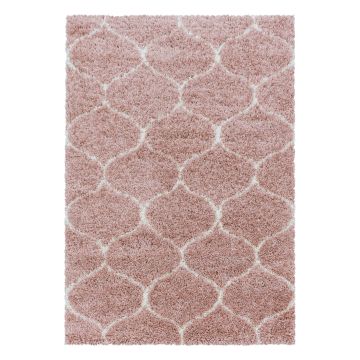 Salsa Shaggy alfombra peluda pelo largo rectangular 280x370cm rosa