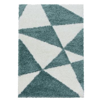 Tango Shaggy alfombra peluda pelo largo rectangular 280x370cm azul