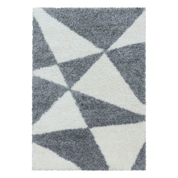 Tango Shaggy alfombra peluda pelo largo rectangular 280x370cm gris