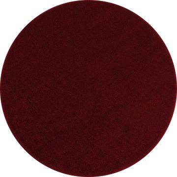 Ata alfombra pelo corto redondo Ø 120cm rojo