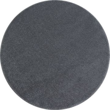 Ata alfombra pelo corto redondo Ø 120cm gris claro