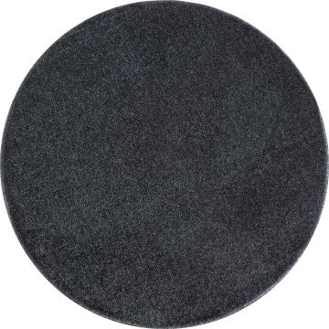 Ata alfombra pelo corto redondo Ø 120cm gris