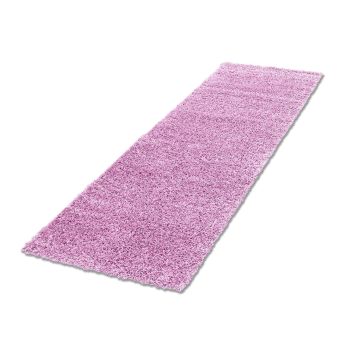 Life Shaggy alfombra pelo largo corredor 80x250cm rosa