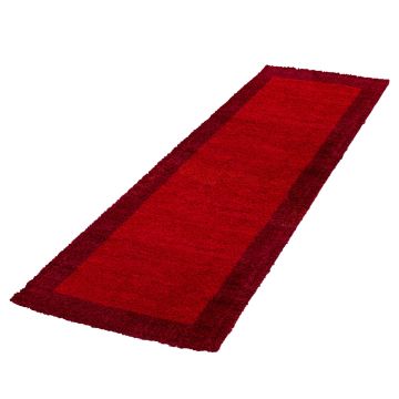 Life Shaggy Sombra alfombra pelo largo corredor 80x250cm rojo