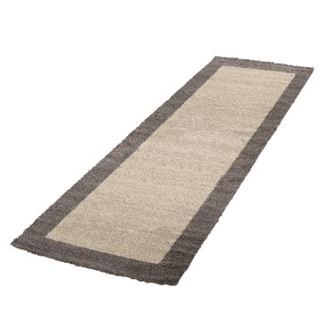 Life Shaggy Sombra alfombra pelo largo corredor 80x250cm topo