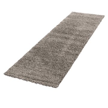 Life Shaggy alfombra pelo largo corredor 80x250cm topo