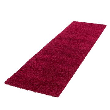 Life Shaggy alfombra pelo largo corredor 80x250cm rojo