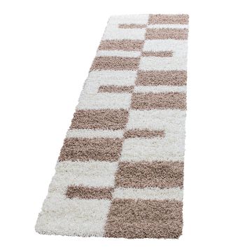 Gala Shaggy alfombra pelo largo corredor 80x250cm beige