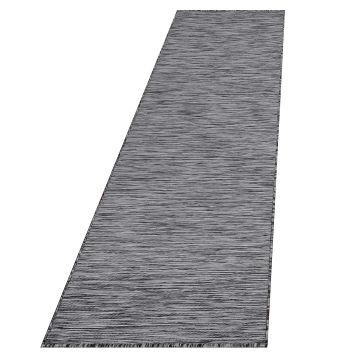 Mambo alfombra tejida plana corredor 67x230cm antracita