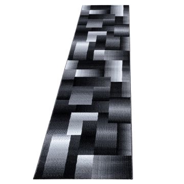 Miami Jawa alfombra pelo corto corredor 80x300cm negro