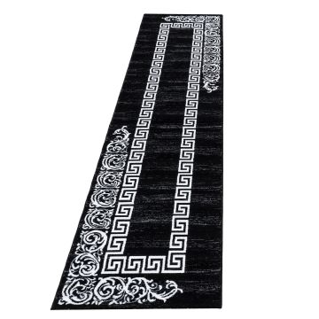 Miami Henna alfombra pelo corto corredor 80x300cm negro